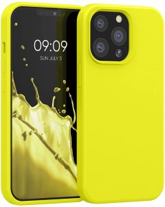 KWmobile Hard Rubber Case Θήκη Σιλικόνης (55880.149) Lemon Yellow (iPhone 13 Pro)