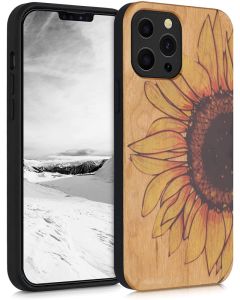 KWmobile Wooden Case Sunflower (55980.02) Θήκη Ξύλινη Light Brown (iPhone 13 Pro Max)
