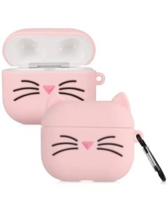 KWmobile Flexible Silicone Airpods 3 Case (56542.04) Θήκη Σιλικόνης για Airpods 3 - Pink Cat