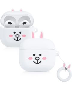 KWmobile Flexible Silicone Airpods 3 Case (56542.03) Θήκη Σιλικόνης για Airpods 3 - Bunny
