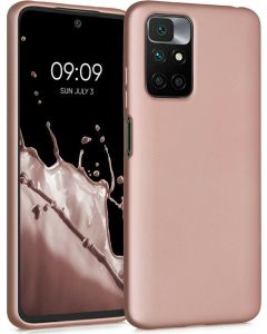 KWmobile TPU Silicone Case (56149.31) Metallic Rose Gold (Xiaomi Redmi 10)