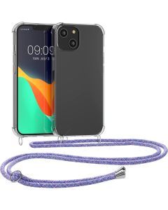 KWmobile Crossbody Silicone Case with Lavender Neck Cord Lanyard Strap (59108.108) Διάφανη (iPhone 14)