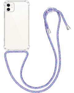 KWmobile Crossbody Silicone Case with Lavender Neck Cord Lanyard Strap (49740.12) Διάφανη (iPhone 11)