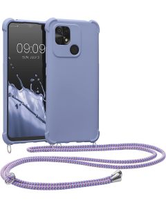KWmobile Crossbody Silicone Case with Neck Cord Lanyard Strap (59233.108) Lavender (Xiaomi Redmi 10C)
