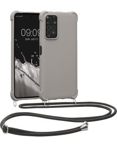 KWmobile Crossbody Silicone Case with Neck Cord Lanyard Strap (58085.43) Taupe (Xiaomi Redmi Note 11 / 11S 4G)
