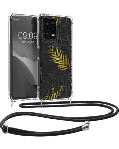 KWmobile Crossbody Silicone Case with Neck Cord Lanyard Strap (60892.03) Palm Leaves (Xiaomi Redmi Note 12 5G / Poco X5 5G)