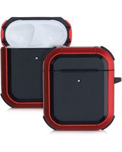 KWmobile Hybrid Hard Cover Case (54169.01) Ανθεκτική Θήκη για Airpods - Black / Red