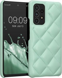 KWmobile Quilted Puffer PU Leather Case (59482.71) Mint (Samsung Galaxy A53 5G)