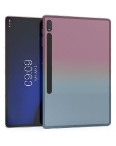 KWmobile TPU Silicone Case (57474.01) Dark Pink / Blue / Transparent (Samsung Galaxy Tab S8 Plus 12.4)