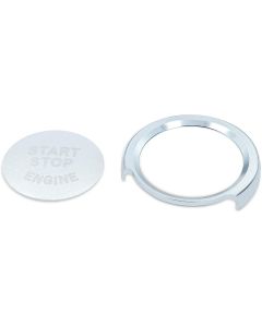 KWmobile Start-Stop Button Aluminium Sticker (54120.35) Compatible with BMW 3, 4, X1 - Silver
