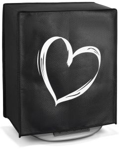 KWmobile Dust Cover Compatible with Thermomix TM5 / TM6 (55449.03) Kάλυμμα για Μπλέντερ - White / Black Brushed Heart