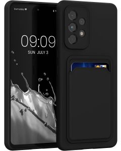 KWmobile TPU Silicone Case with Card Holder Slot (58146.01) Black (Samsung Galaxy A53 5G)