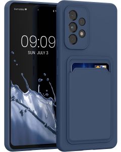 KWmobile TPU Silicone Case with Card Holder Slot (58146.17) Dark Blue (Samsung Galaxy A53 5G)