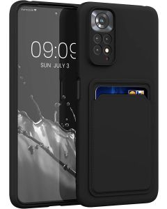 KWmobile TPU Silicone Case with Card Holder Slot (57384.47) Black Matte (Xiaomi Redmi Note 11 / 11S 4G)