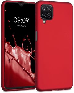 KWmobile TPU Silicone Case (54052.36) Metallic Dark Red (Samsung Galaxy A12)