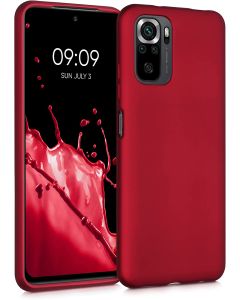 KWmobile TPU Silicone Case (54542.36) Metallic Dark Red (Xiaomi Redmi Note 10 / 10S / Poco M5s)