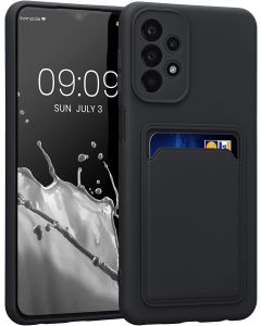 KWmobile TPU Silicone Case with Card Holder Slot (58143.01) Black (Samsung Galaxy A23 4G / 5G)