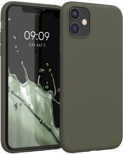 KWmobile TPU Silicone Case (49787.101) Olive Green Matte (iPhone 11)