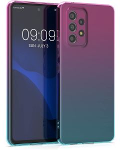 KWmobile TPU Silicone Case (58626.01) Pink / Blue / Transparent (Samsung Galaxy A53 5G)