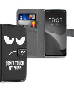 KWmobile Wallet Case Θήκη Πορτοφόλι με δυνατότητα Stand (54550.02) Don't touch my phone (Xiaomi Redmi Note 10 / 10S / Poco M5s)