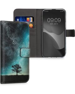 KWmobile Wallet Case Θήκη Πορτοφόλι με δυνατότητα Stand (59209.01) Cosmic Nature (iPhone 14 Plus)