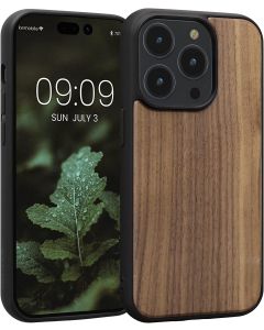 KWmobile Wooden Case (59122.18) Θήκη Ξύλινη Dark Brown (iPhone 14 Pro)
