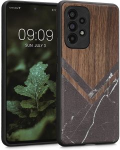 KWmobile Wooden Case Marble (58317.10) Θήκη Ξύλινη Walnut (Samsung Galaxy A53 5G)