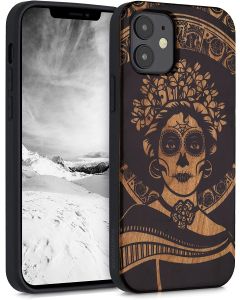 KWmobile Wooden Case Mexican Skull (49799.11) Θήκη Ξύλινη Light Brown / Black (iPhone 11)