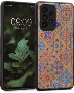 KWmobile Wooden Case Moroccan Vibes (58317.06) Θήκη Ξύλινη Walnut (Samsung Galaxy A53 5G)