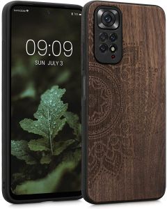 KWmobile Wooden Case Rising Sun (57386.03) Θήκη Ξύλινη Dark Brown (Xiaomi Redmi Note 11 / 11S 4G)