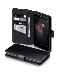 Terrapin Δερμάτινη Θήκη Πορτοφόλι Wallet Case (117-005-560) Μαύρο (Sony Xperia L2)