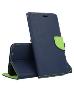 Tel1 Fancy Diary Case Θήκη Πορτοφόλι με δυνατότητα Stand Navy / Lime (LG G5)