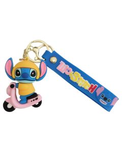 BEST FOR Lilo & Stitch 3D Rubber Keychain Μπρελόκ - Pink Scooter