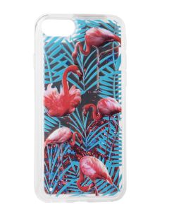 Liquid Glitter Flamingo Case Θήκη με Χρυσόσκονη Blue (iPhone 7 / 8 / SE 2020 / 2022)