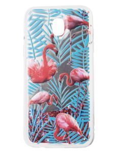 Liquid Glitter Flamingo Case Θήκη με Χρυσόσκονη Blue (Samsung Galaxy J3 2017)
