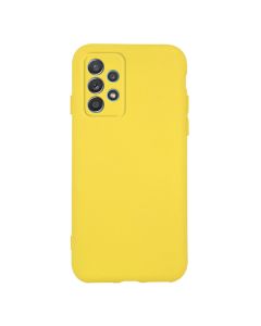Θήκη Σιλικόνης Slim Fit Liquid Silicone Case Yellow (Samsung Galaxy A72 4G / 5G)
