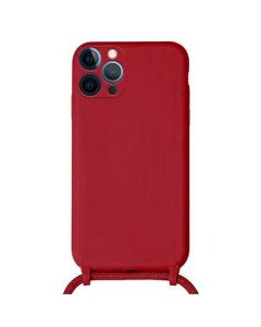 Liquid Silicone Cord Case Θήκη Σιλικόνης με Λουράκι - Red (iPhone 11 Pro)
