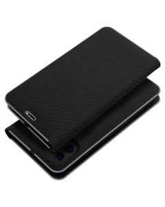 Forcell Luna Carbon Wallet Case Θήκη Πορτοφόλι με Δυνατότητα Stand - Black (iPhone 17 Air) - MT79601