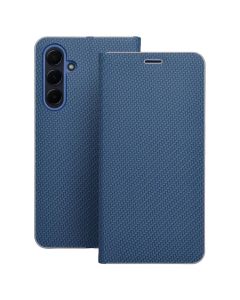 Forcell Luna Carbon Wallet Case Θήκη Πορτοφόλι με Δυνατότητα Stand - Blue (Samsung Galaxy A25 5G) - MT75104