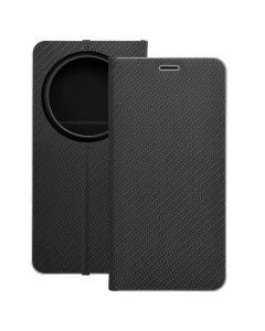 Forcell Luna Carbon Wallet Case Θήκη Πορτοφόλι με Δυνατότητα Stand - Black (Xiaomi 14 Ultra) - MT75118