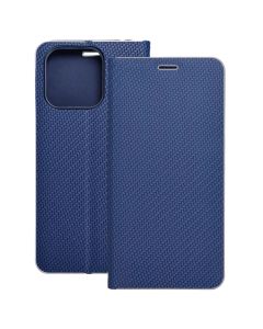 Forcell Luna Carbon Wallet Case Θήκη Πορτοφόλι με Δυνατότητα Stand - Blue (Xiaomi Redmi 12C) - MT75121