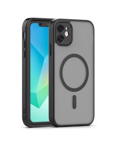 Mag Matte Cover Hybrid Case Θήκη Συμβατή με MagSafe - Black (iPhone 11) - MT84598
