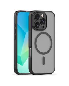Mag Matte Cover Hybrid Case Θήκη Συμβατή με MagSafe - Black (iPhone 16 Pro Max) - MT84604