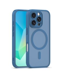 Mag Matte Cover Hybrid Case Θήκη Συμβατή με MagSafe - Dark Blue (iPhone 16 Pro Max) - MT84381
