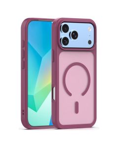 Mag Matte Cover Hybrid Open Cam Case Θήκη Συμβατή με MagSafe - Maroon (iPhone 17 Pro Max / 18 Pro Max) - MT84623