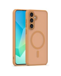 Mag Matte Cover Hybrid Case Θήκη Συμβατή με MagSafe - Brown (Samsung Galaxy S26) - MT84336