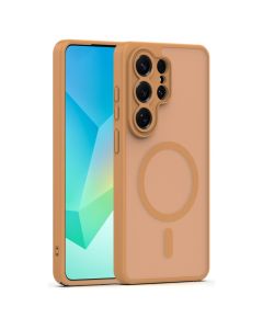 Mag Matte Cover Hybrid Case Θήκη Συμβατή με MagSafe - Brown (Samsung Galaxy S26 Ultra) - MT84392