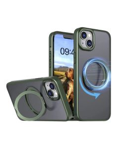 Mag Ring Rotating Stand Case MagSafe Green (iPhone 16 Plus)