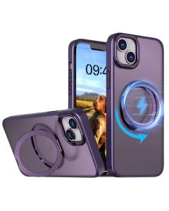 Mag Ring Rotating Stand Case MagSafe Purple (iPhone 16)