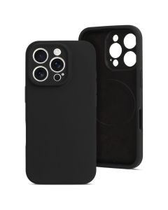 MagColor Pure Case Θήκη Σιλικόνης Συμβατή με MagSafe - Black (iPhone 17 Pro Max / 18 Pro Max) - MT84733